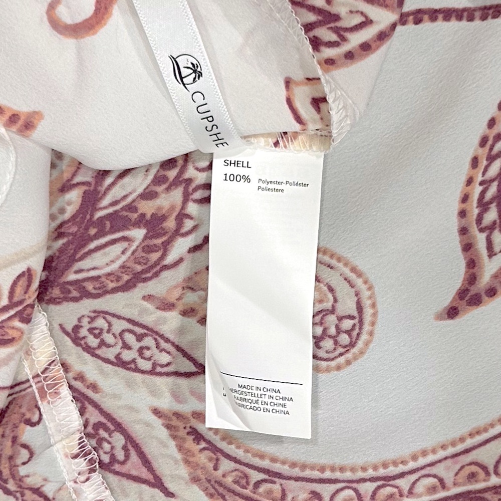 New! Cupshe Boho Mini Dress Paisley Print Size Medium - Picture 14 of 16